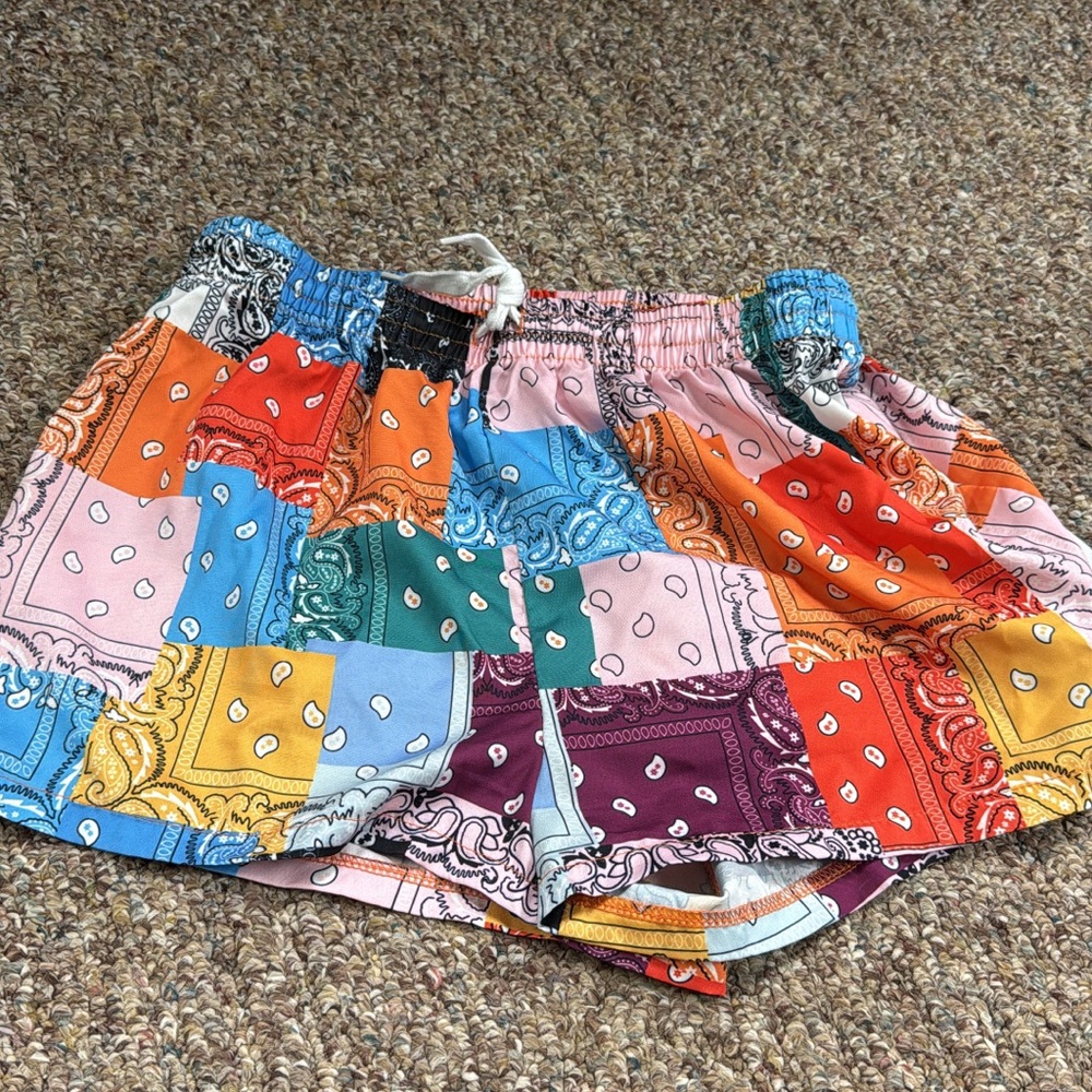 Colorful Patchwork Kids Shorts